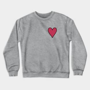 Small Viva Magenta Heart Line Drawing Pantone Color of the Year 2023 Crewneck Sweatshirt